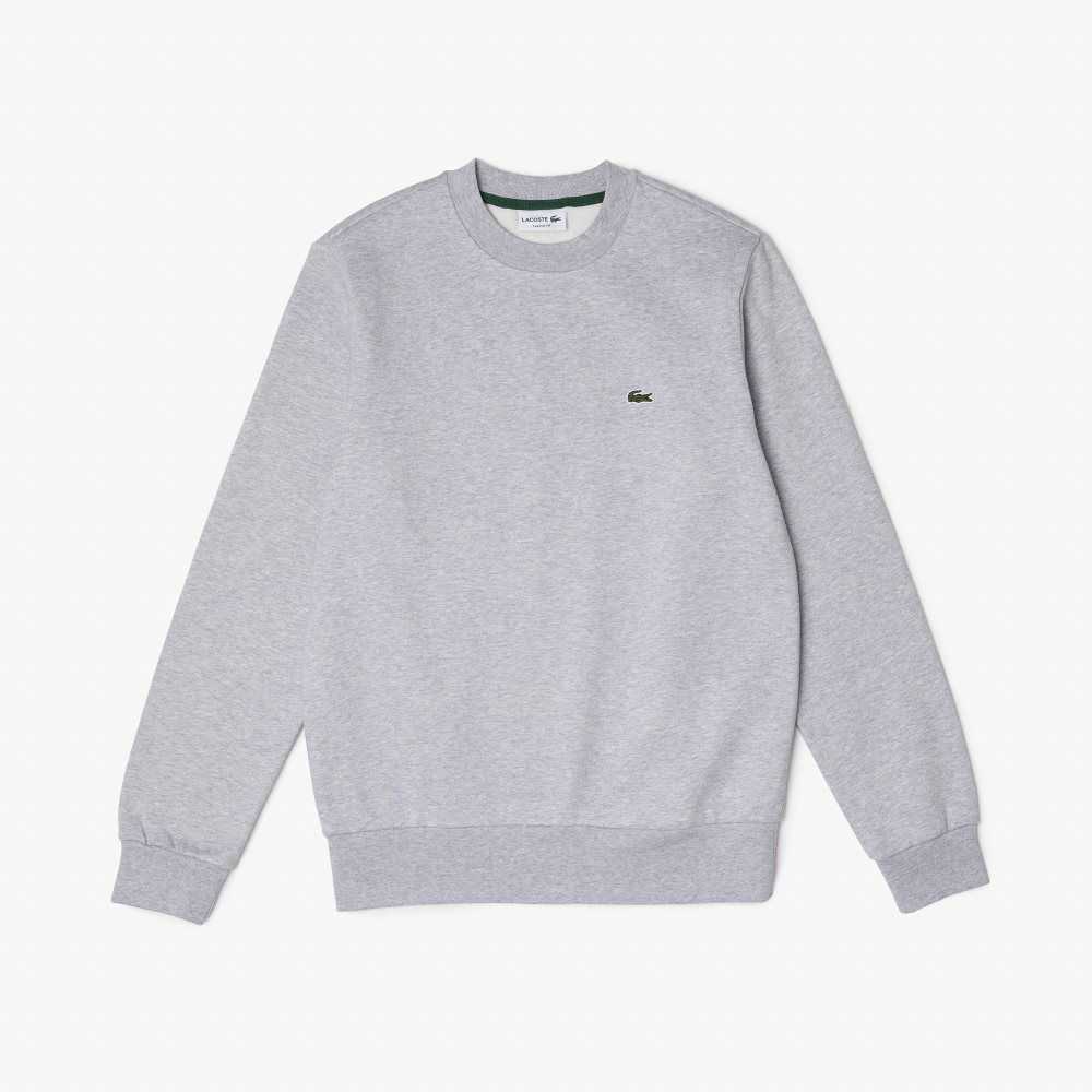 Grey Chine Lacoste Organic Brushed Cotton Sweatshirt | KWYLSR-052