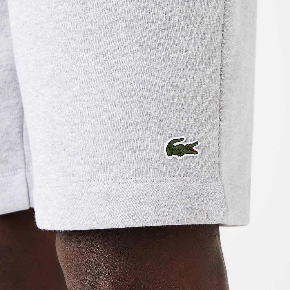 Grey Chine Lacoste Organic Brushed Cotton Fleece Shorts | LUDZVO-145