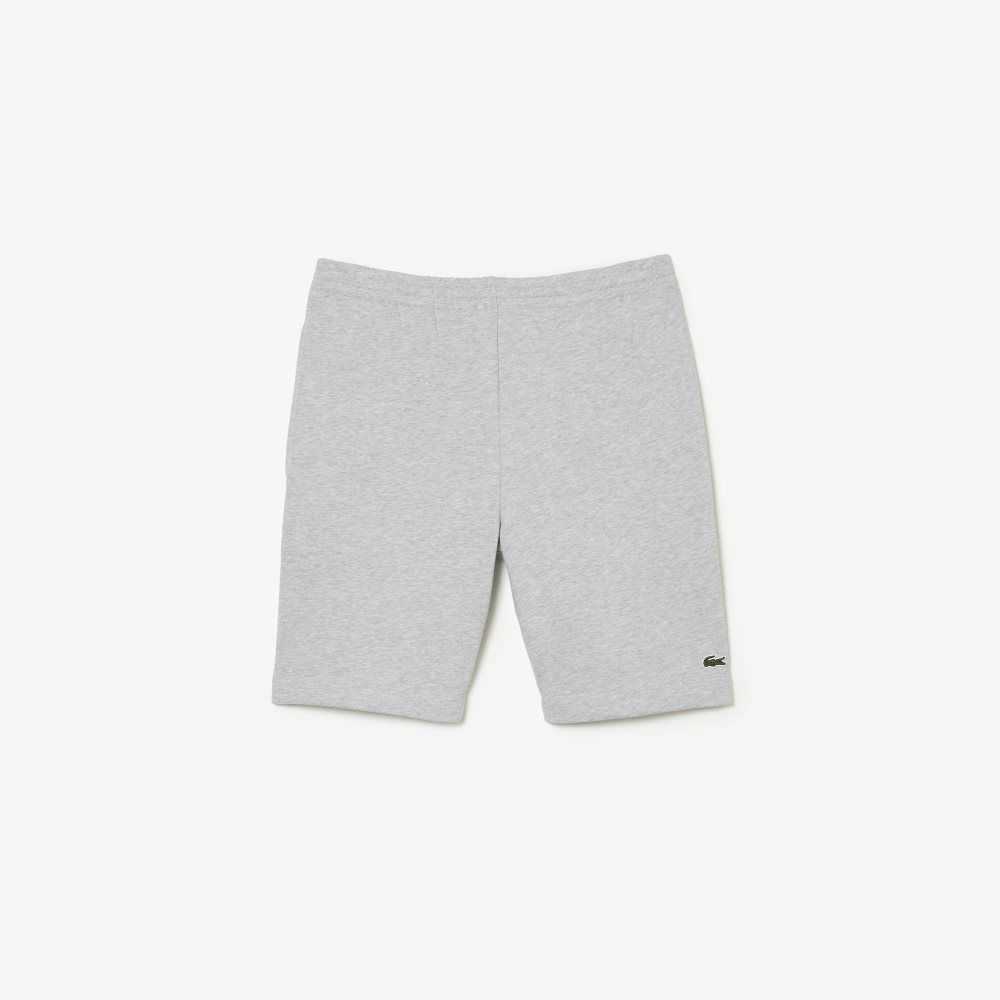 Grey Chine Lacoste Organic Brushed Cotton Fleece Shorts | LUDZVO-145