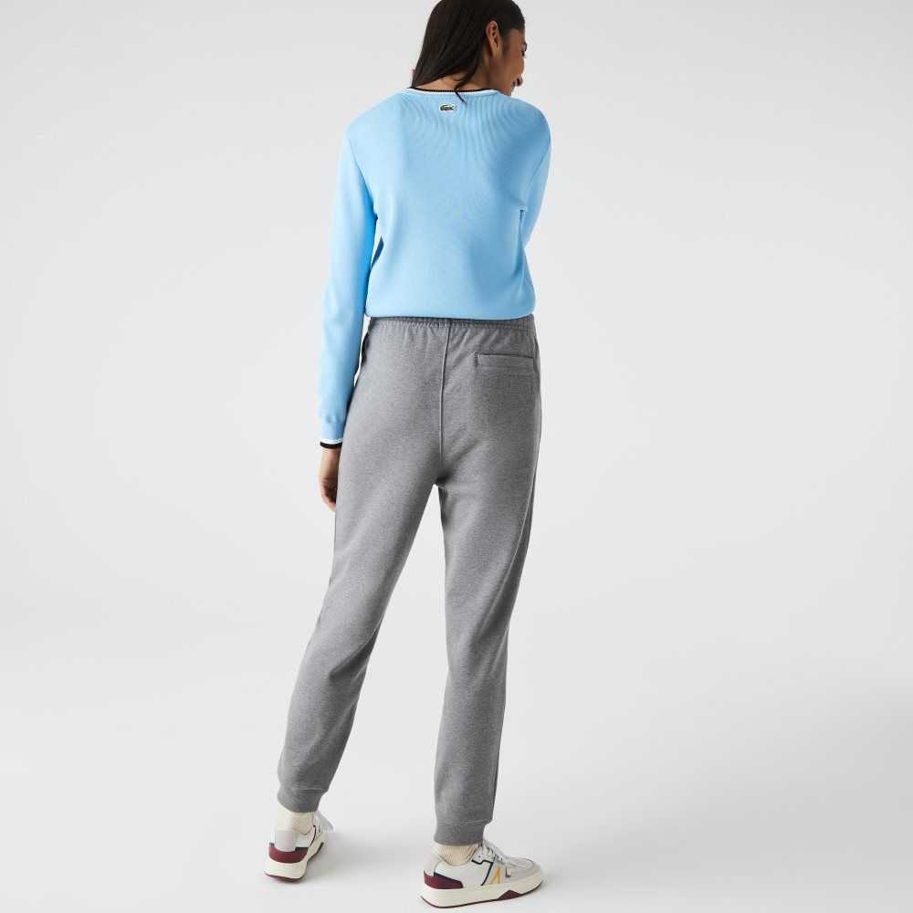 Grey Chine Lacoste Organic Cotton Fleece Jogging Pants | DVJWMP-763