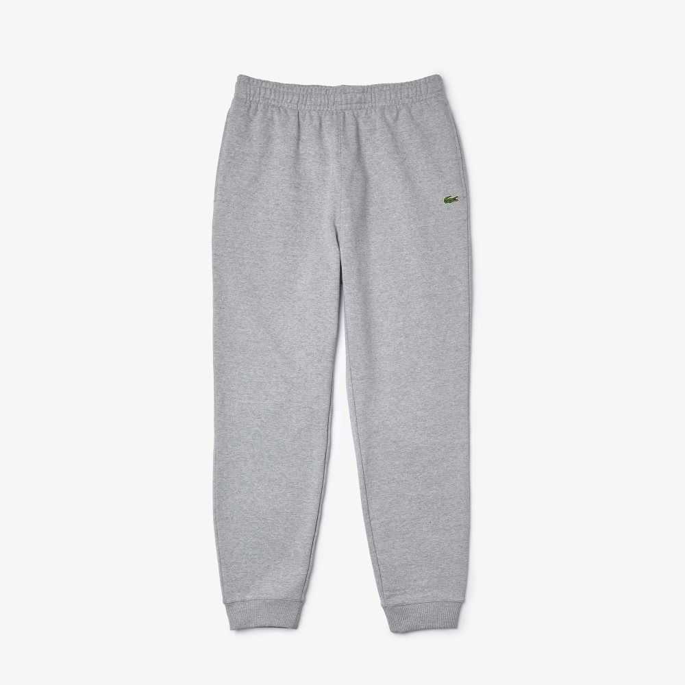 Grey Chine Lacoste Organic Cotton Fleece Jogging Pants | HXMYIE-358