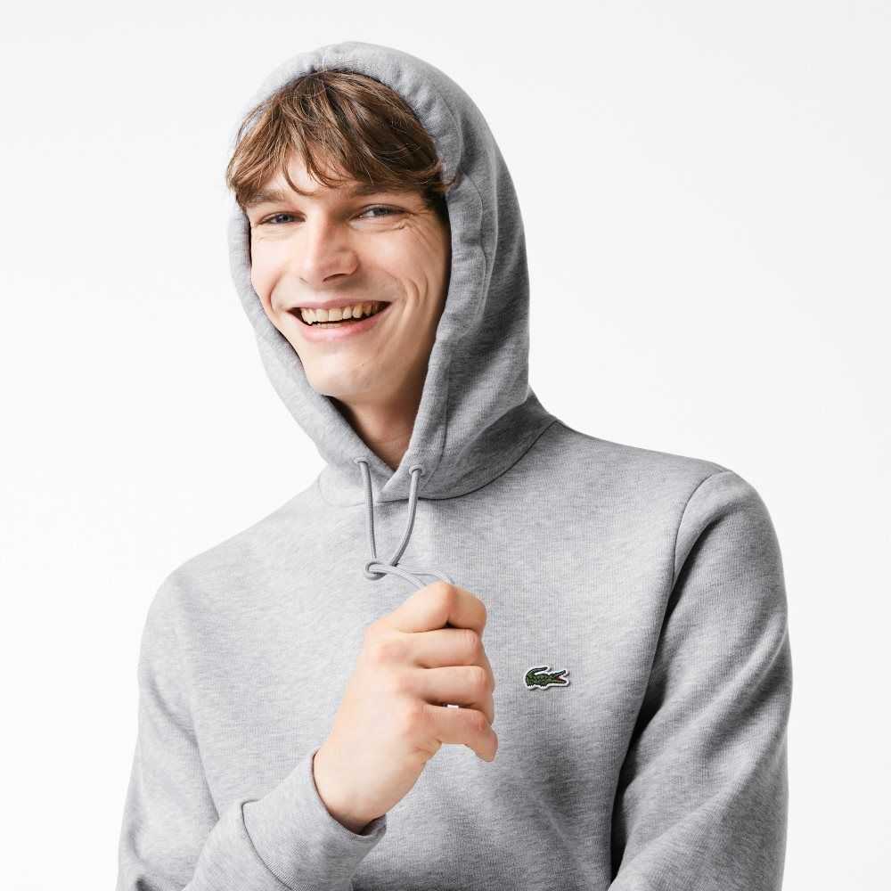 Grey Chine Lacoste Organic Cotton Hooded Sweatshirt | SKVWNB-014