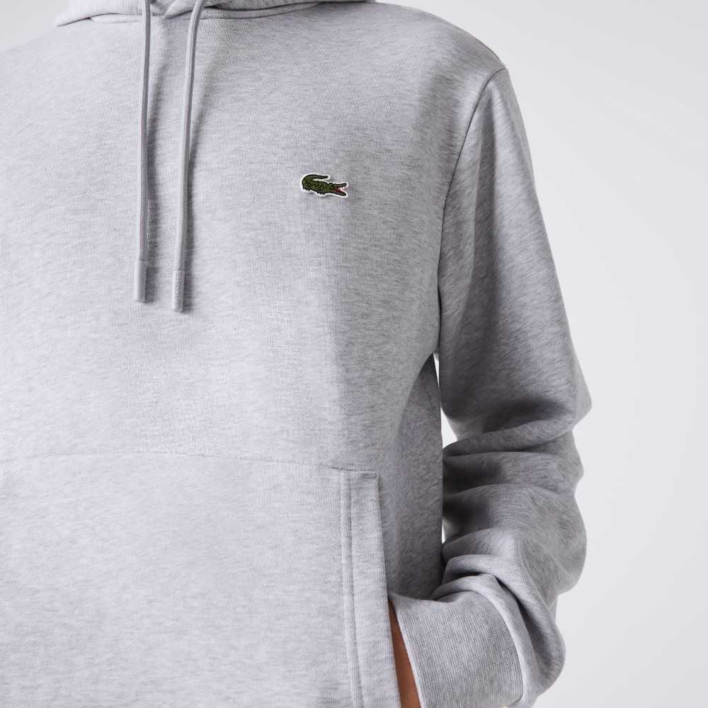 Grey Chine Lacoste Organic Cotton Hooded Sweatshirt | SKVWNB-014