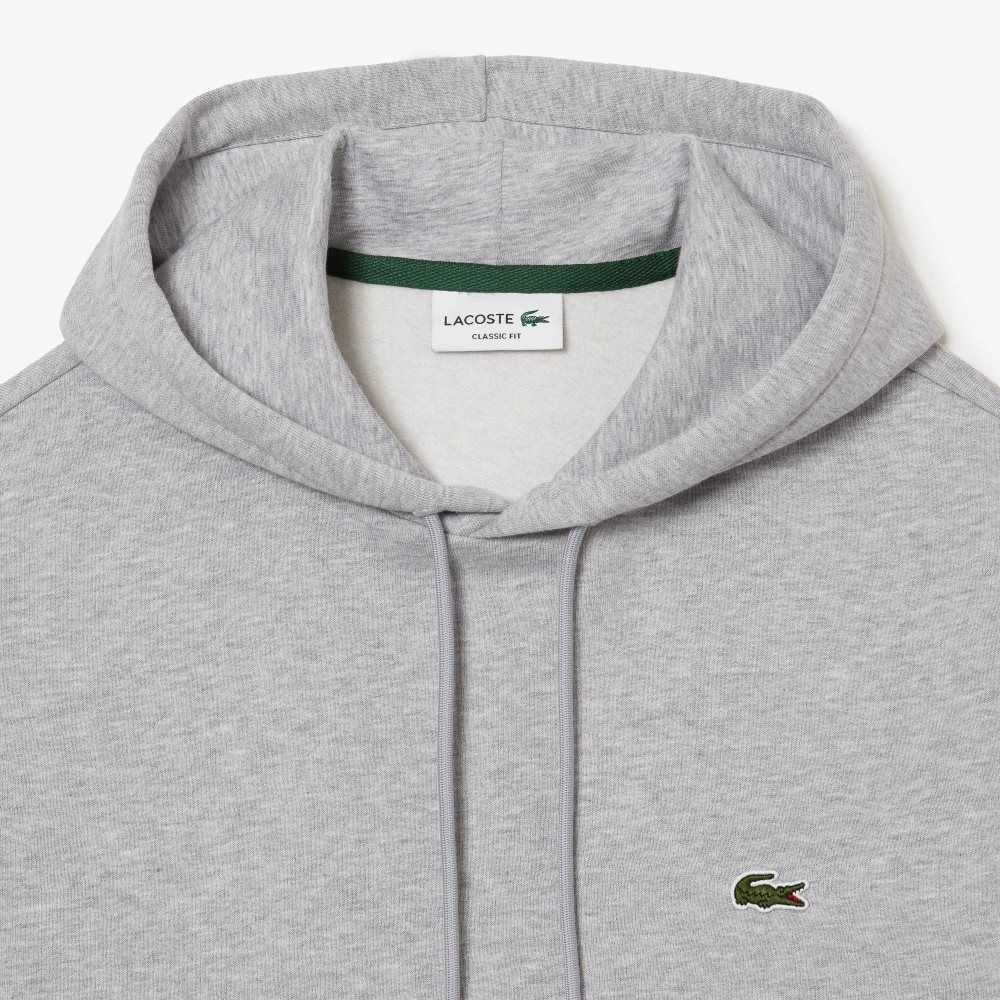 Grey Chine Lacoste Organic Cotton Hooded Sweatshirt | SKVWNB-014