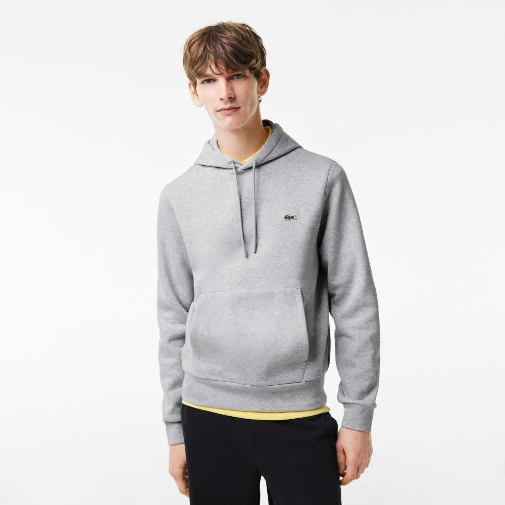 Grey Chine Lacoste Organic Cotton Hooded Sweatshirt | SKVWNB-014