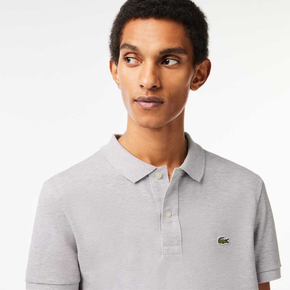 Grey Chine Lacoste Original L.12.12 Slim Fit Petit Pique Cotton Polo | RNVEYO-857