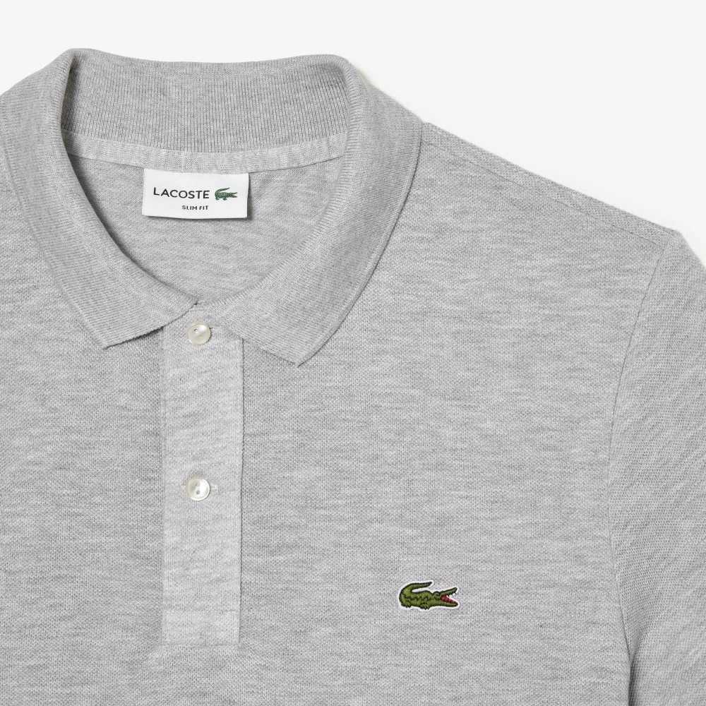 Grey Chine Lacoste Original L.12.12 Slim Fit Petit Pique Cotton Polo | RNVEYO-857