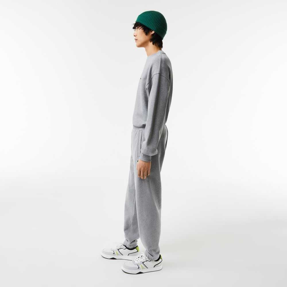 Grey Chine Lacoste Print Trackpants | NDJGAV-052