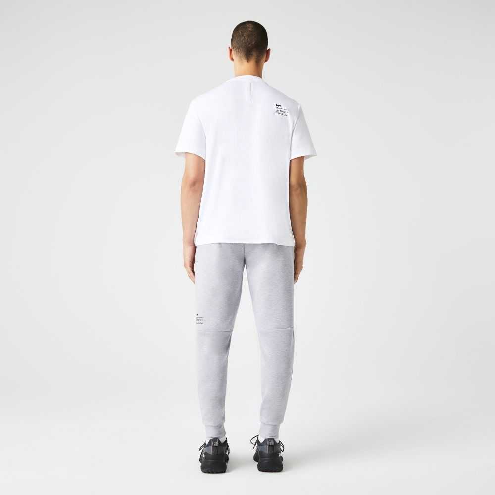 Grey Chine Lacoste Reflective Print Trackpants | PEAKFD-958