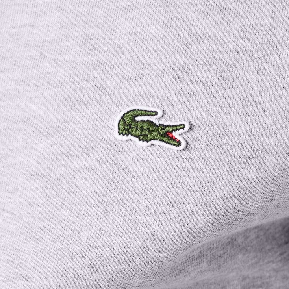 Grey Chine Lacoste Regular Fit Brushed Fleece Zippered Sweatshirt | VGDTFZ-468