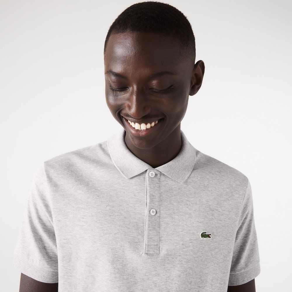 Grey Chine Lacoste Regular Fit Ultra Soft Cotton Jersey Polo | SBFEMK-328