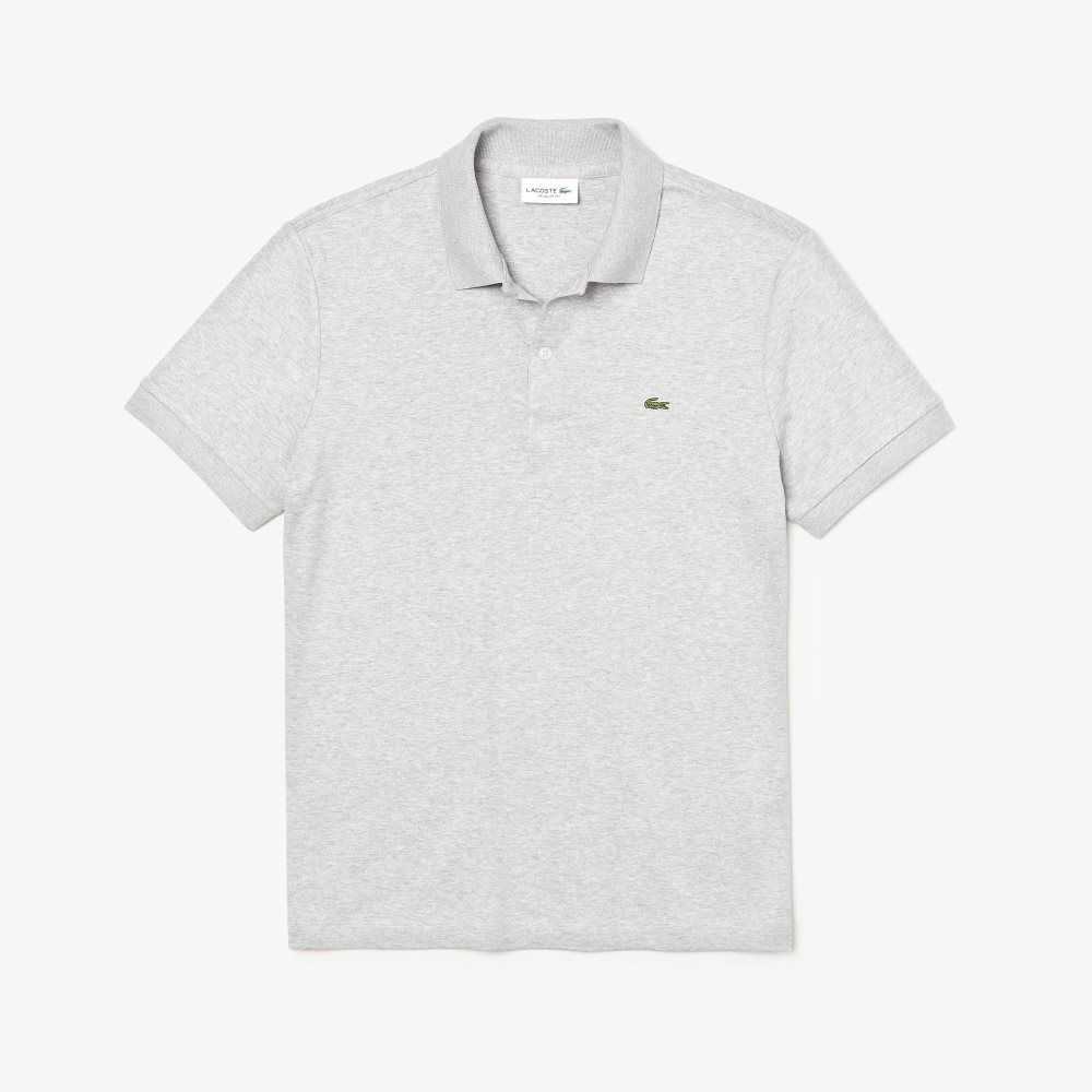 Grey Chine Lacoste Regular Fit Ultra Soft Cotton Jersey Polo | SBFEMK-328