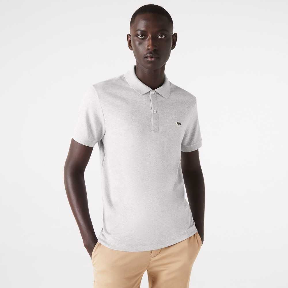 Grey Chine Lacoste Regular Fit Ultra Soft Cotton Jersey Polo | SBFEMK-328