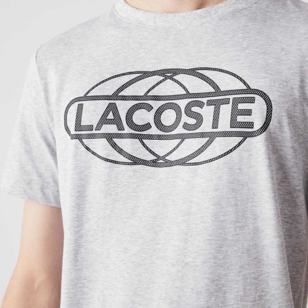 Grey Chine Lacoste SPORT Organic Jersey T-Shirt | YZUDNV-428