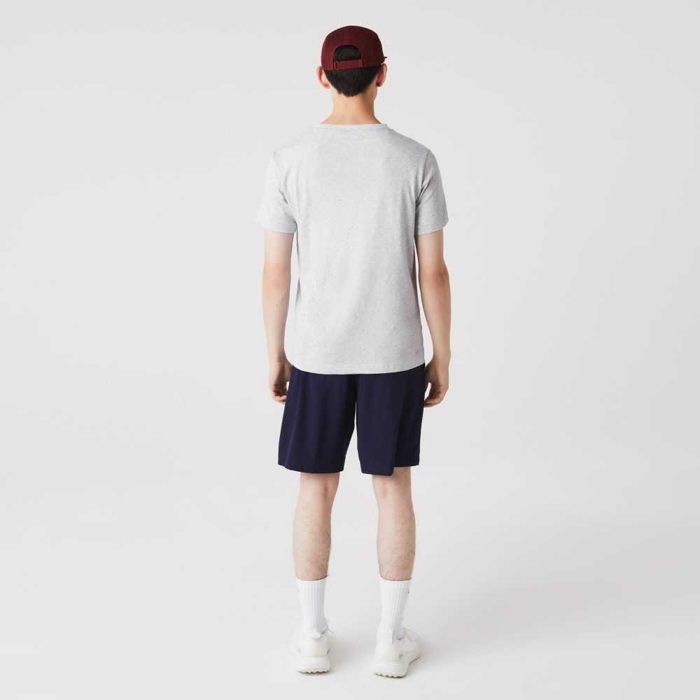 Grey Chine Lacoste SPORT Organic Jersey T-Shirt | YZUDNV-428