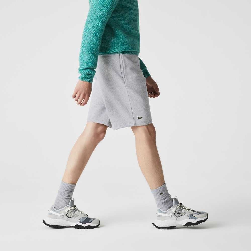 Grey Chine Lacoste SPORT Tennis Fleece Shorts | NQIJZE-403