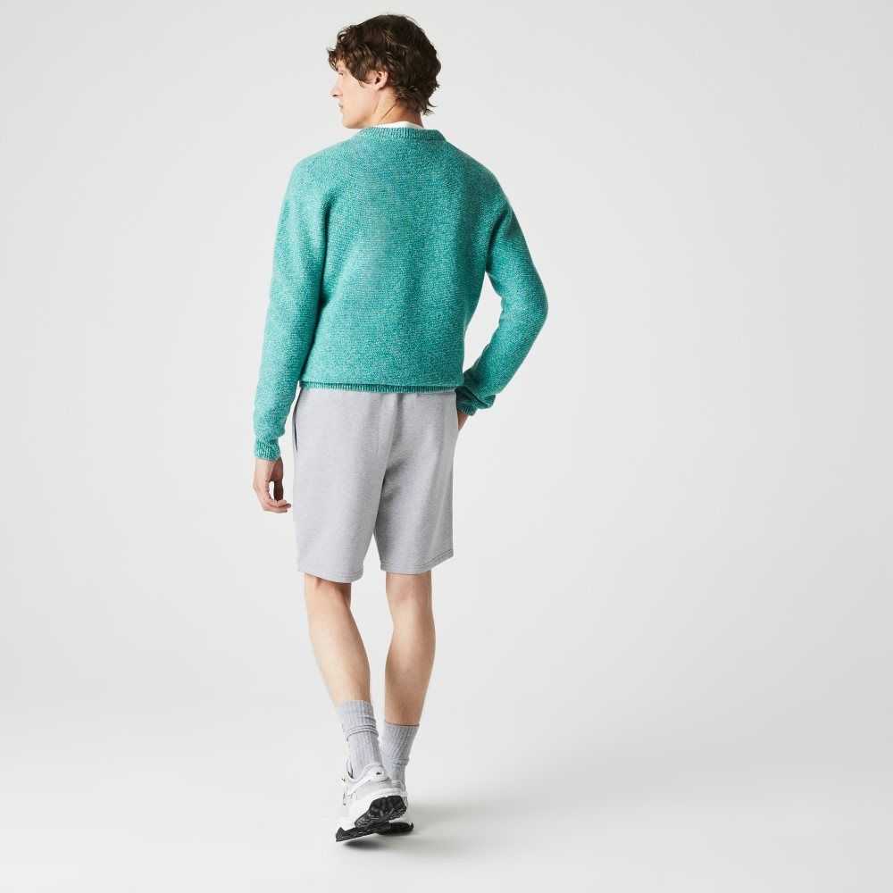 Grey Chine Lacoste SPORT Tennis Fleece Shorts | NQIJZE-403