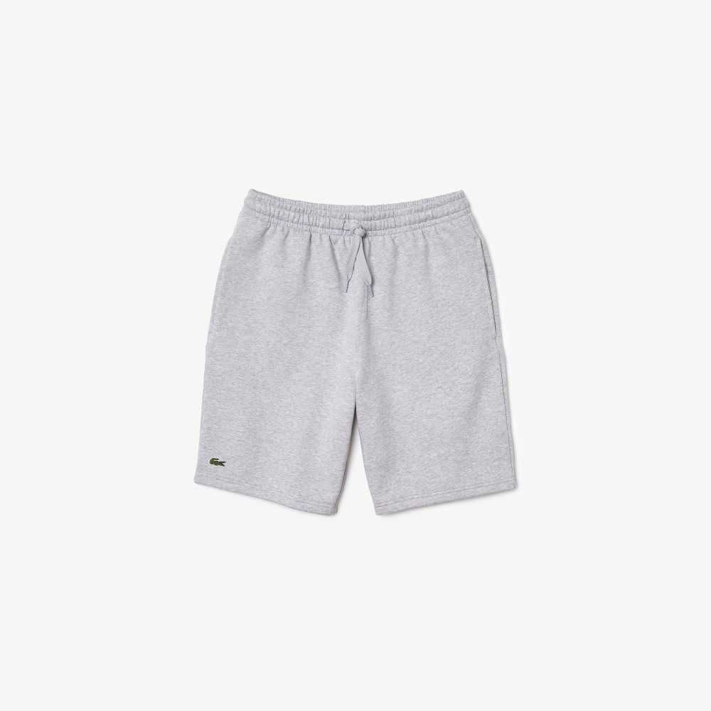 Grey Chine Lacoste SPORT Tennis Fleece Shorts | NQIJZE-403