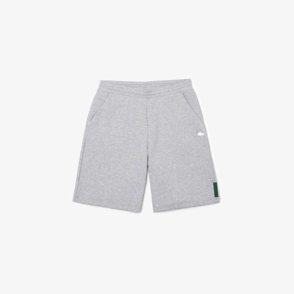 Grey Chine Lacoste Stretch Cotton Blend Shorts | PYSAOW-536