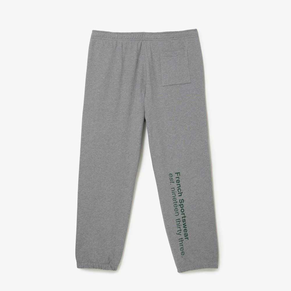 Grey Chine Lacoste Tall Fit Cotton Trackpants | VHXNWR-243