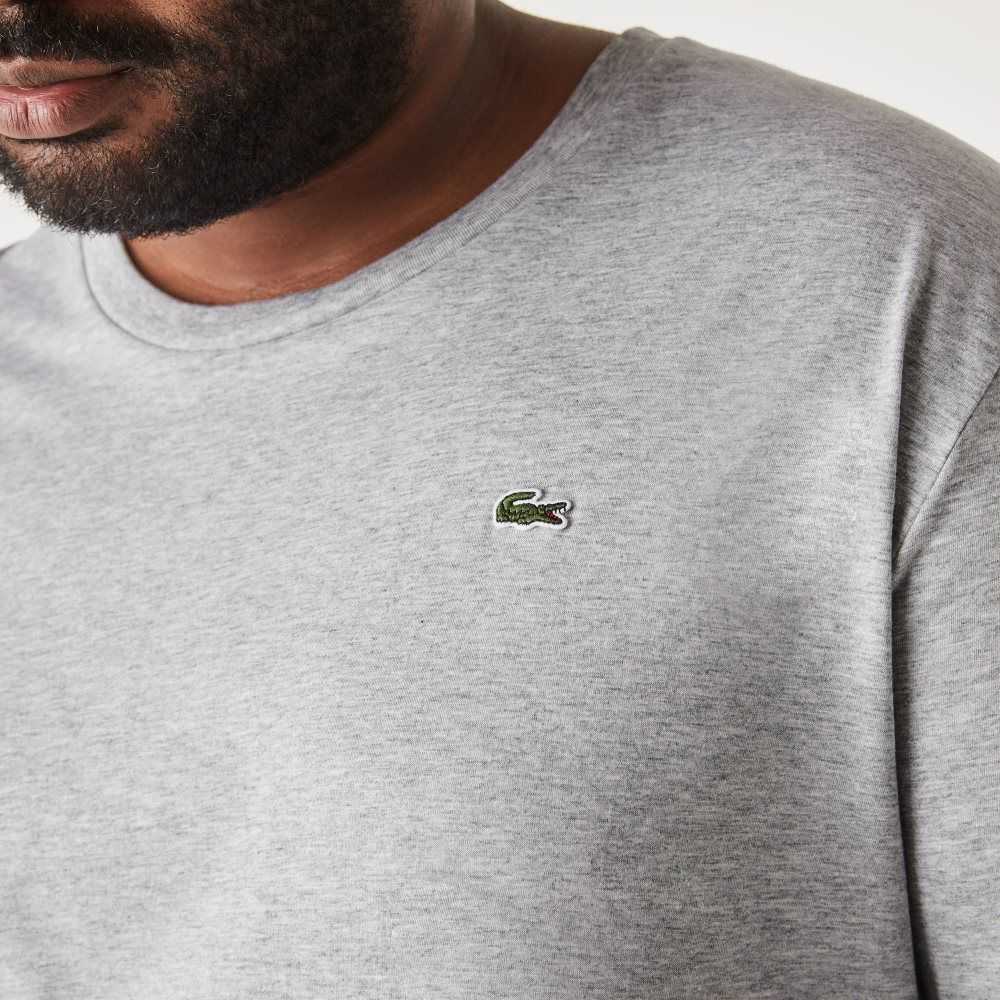 Grey Chine Lacoste Tall Fit Pima Cotton Jersey T-Shirt | ZBLEFV-342