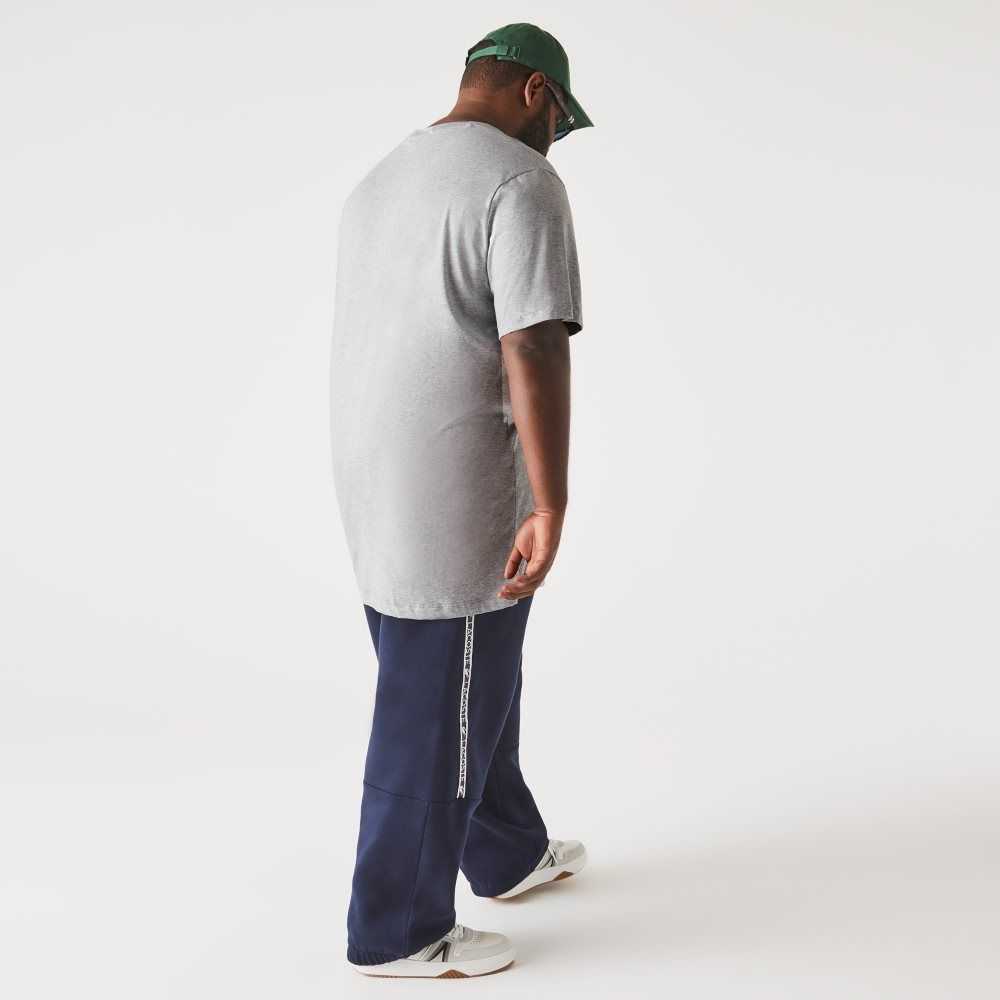 Grey Chine Lacoste Tall Fit Pima Cotton Jersey T-Shirt | ZBLEFV-342