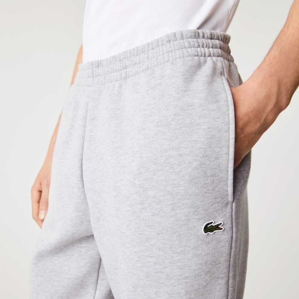 Grey Chine Lacoste Tapered Fit Fleece Trackpants | JINQRG-430