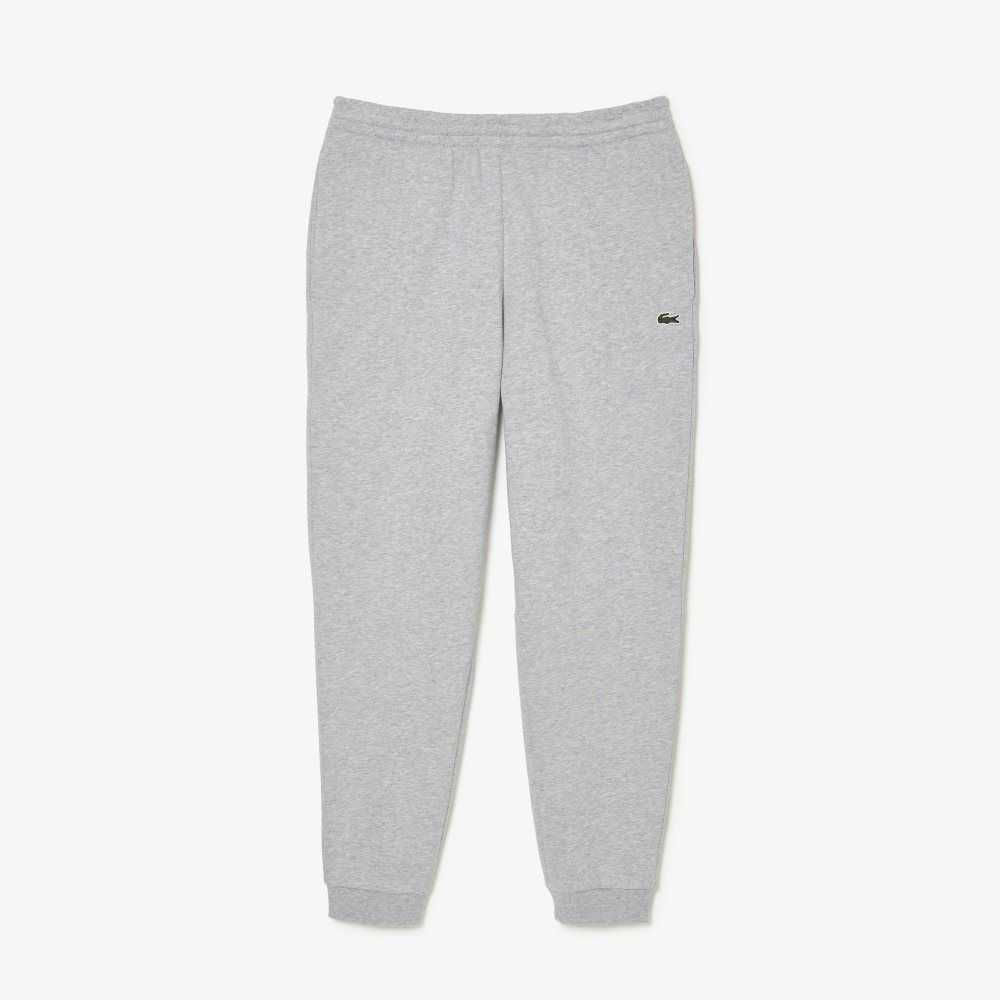 Grey Chine Lacoste Tapered Fit Fleece Trackpants | JINQRG-430