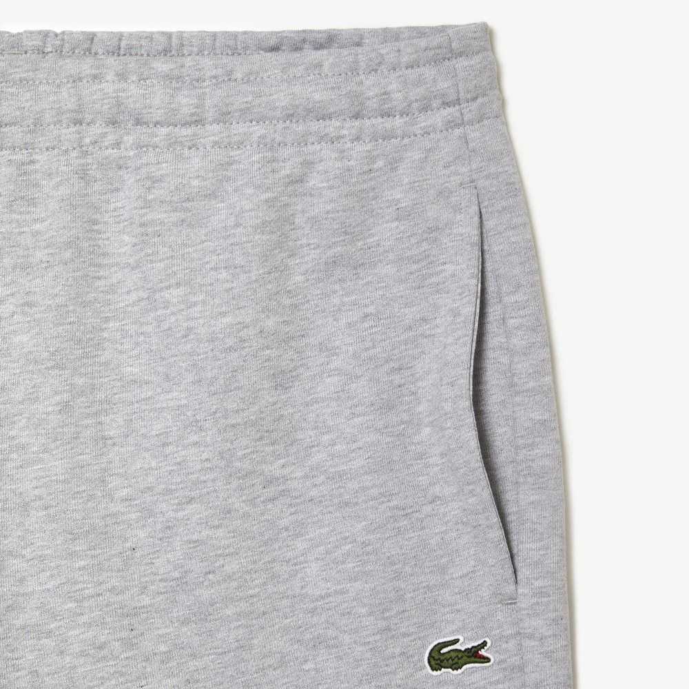 Grey Chine Lacoste Unbrushed Cotton Fleece Shorts | CAJNIE-975