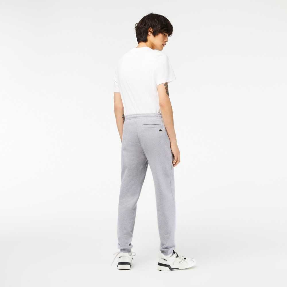 Grey Chine Lacoste Unbrushed Fleece Track Pants | MOVHIS-836