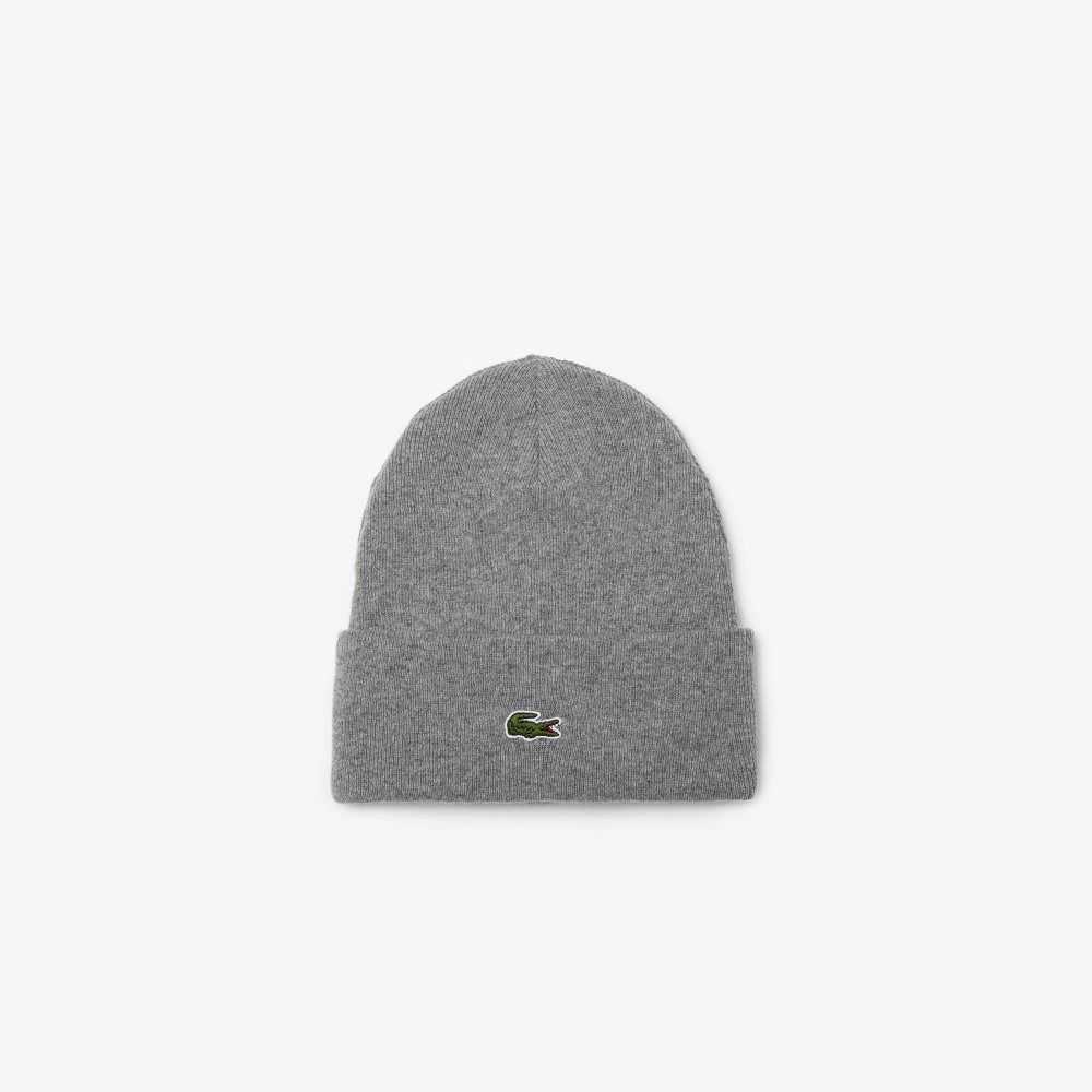 Grey Chine Lacoste Wool Beanie | PTHOAJ-950