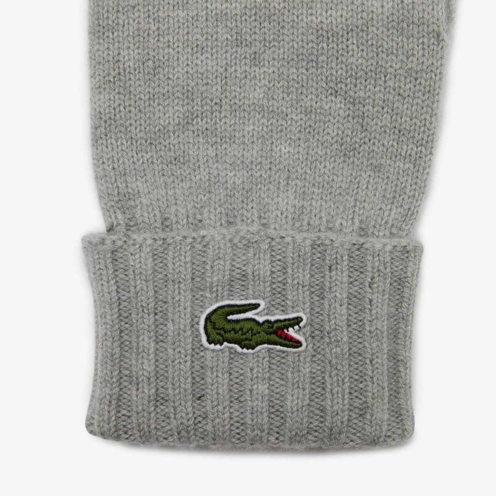 Grey Chine Lacoste Wool Jersey Gloves | XKGPCN-057