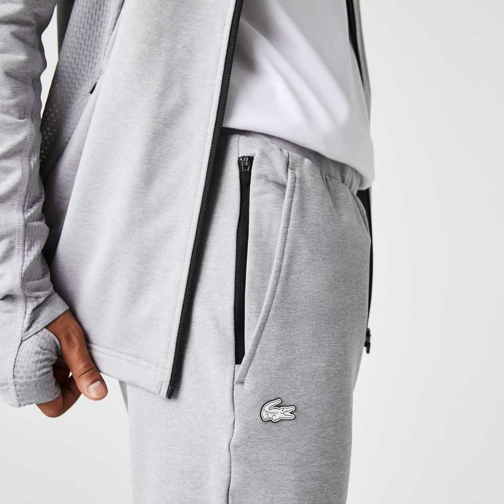 Grey Chine / Light Grey Lacoste SPORT Tapered Trackpants | WOPVZA-362