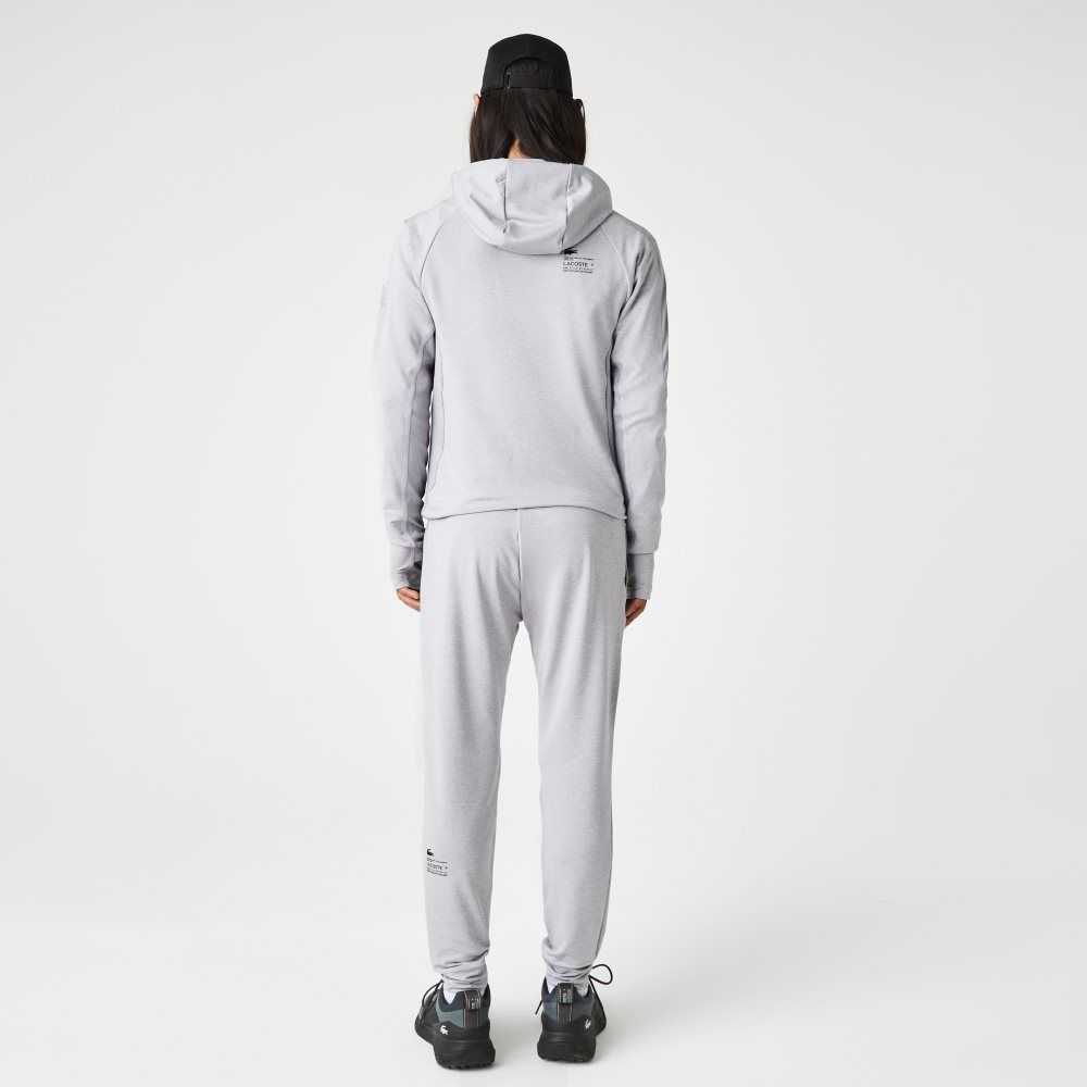 Grey Chine / Light Grey Lacoste SPORT Tapered Trackpants | WOPVZA-362