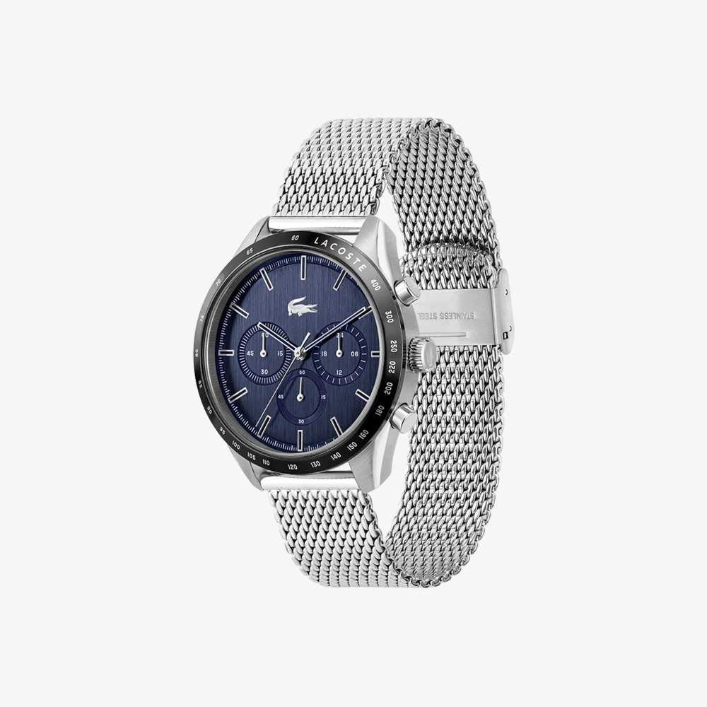 Grey Lacoste Boston Stainless Steel Chronograph Watch | FVMYSU-624