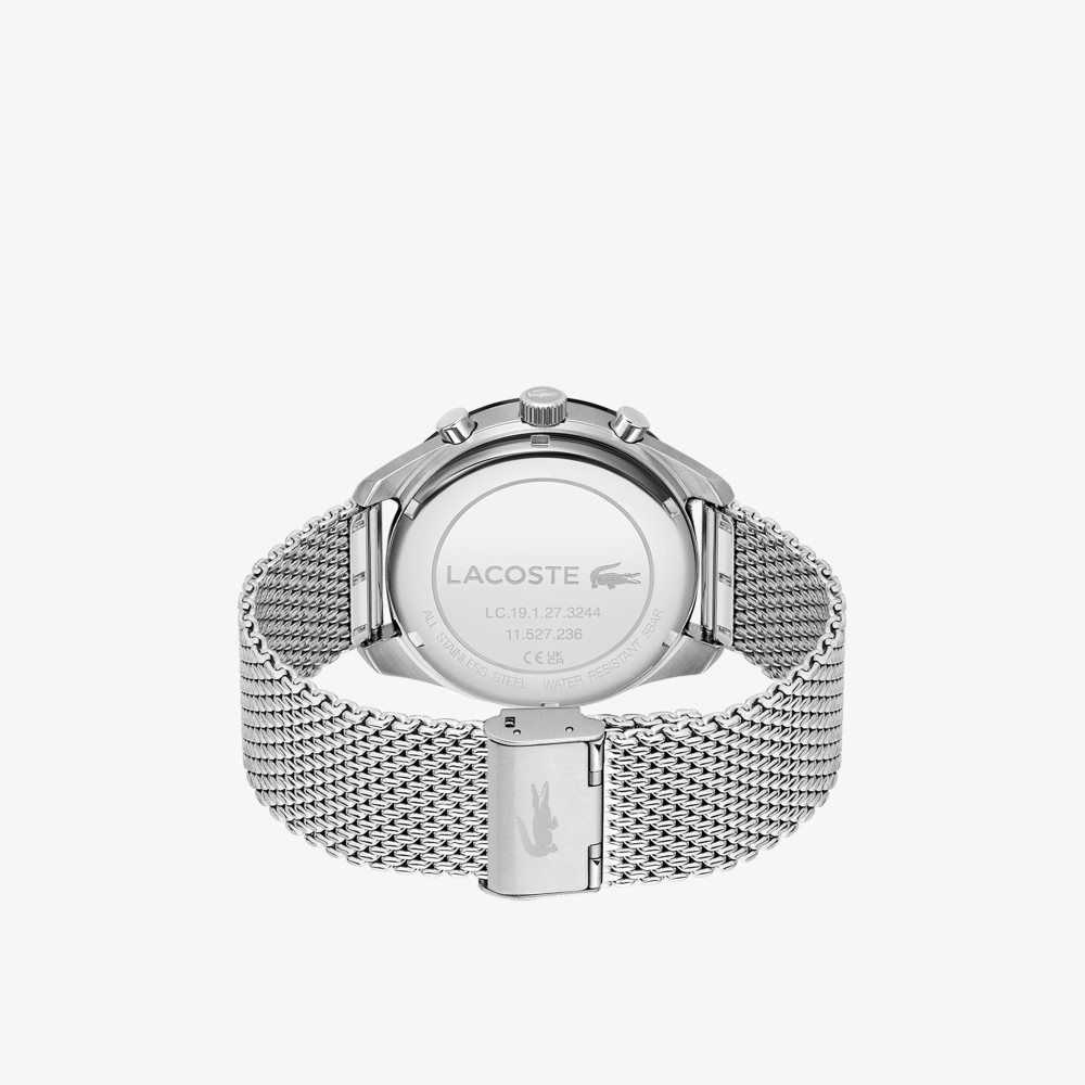 Grey Lacoste Boston Stainless Steel Chronograph Watch | FVMYSU-624