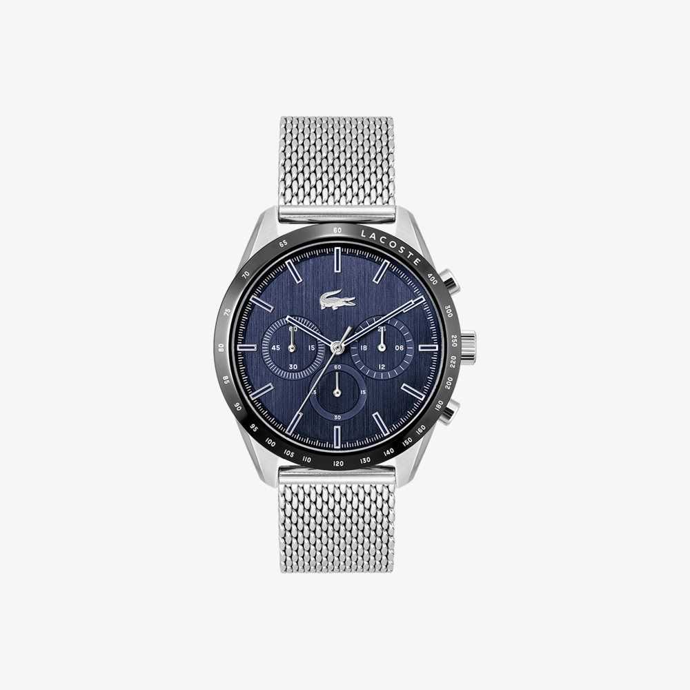 Grey Lacoste Boston Stainless Steel Chronograph Watch | FVMYSU-624