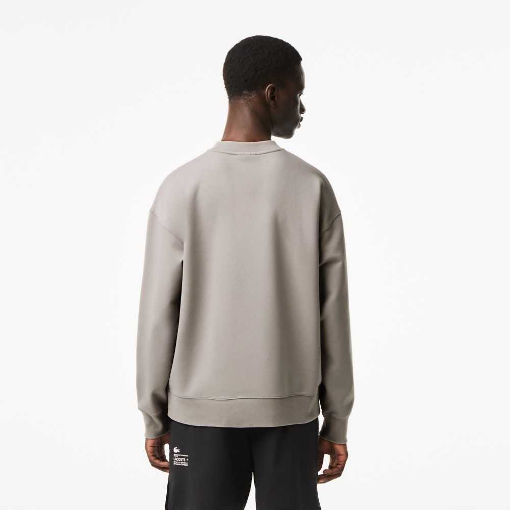 Grey Lacoste Loose Fit Branded Sweatshirt | PNIROT-149