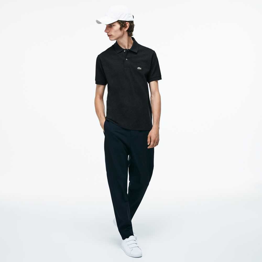 Grey Lacoste Original L.12.12 Heathered Petit Pique Cotton Polo | WFKDEQ-274