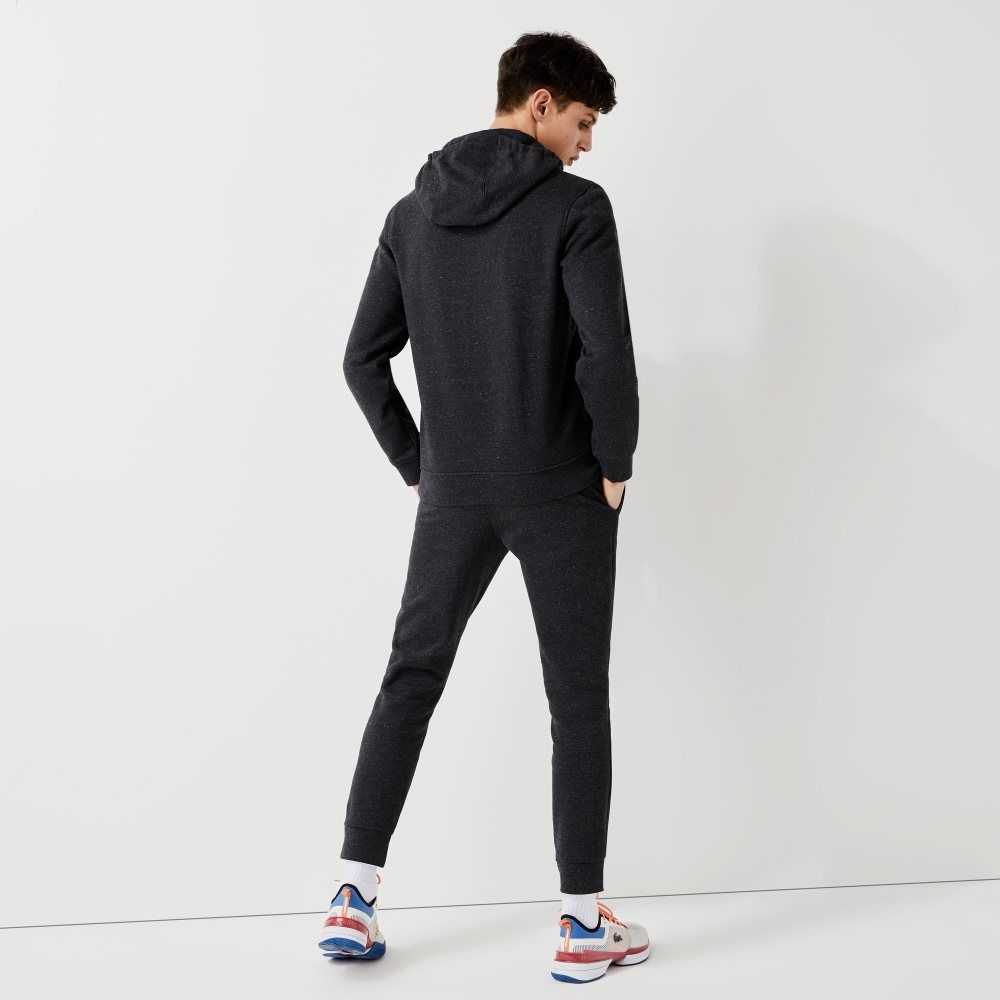 Grey Lacoste SPORT Lightweight Bi-material Hoodie | JUMEPY-980