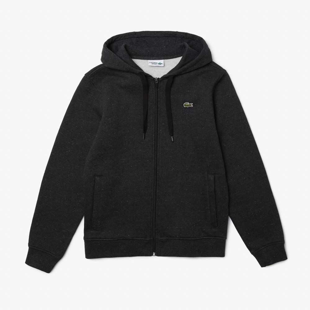 Grey Lacoste SPORT Lightweight Bi-material Hoodie | JUMEPY-980