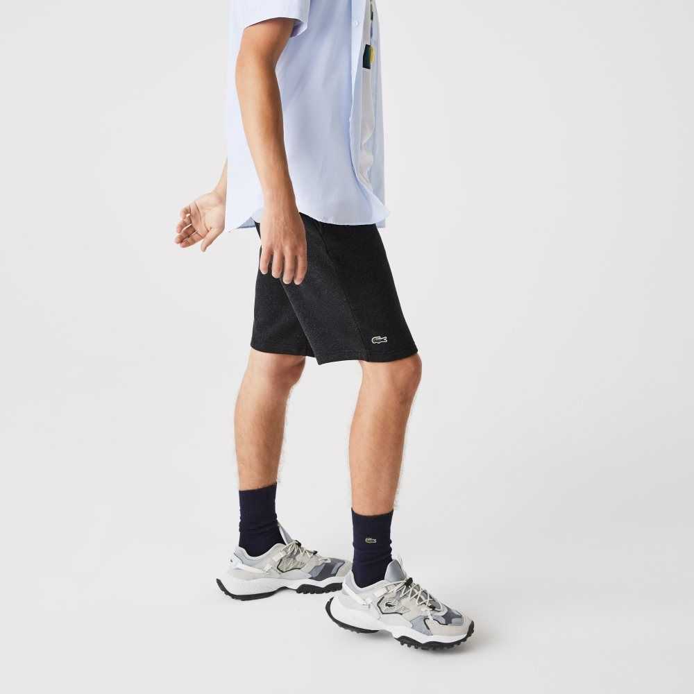 Grey Lacoste SPORT Tennis Fleece Shorts | HOSPAD-639