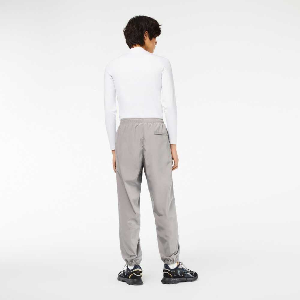 Grey Lacoste Track Pants with GPS Coordinates | WMDFSB-672