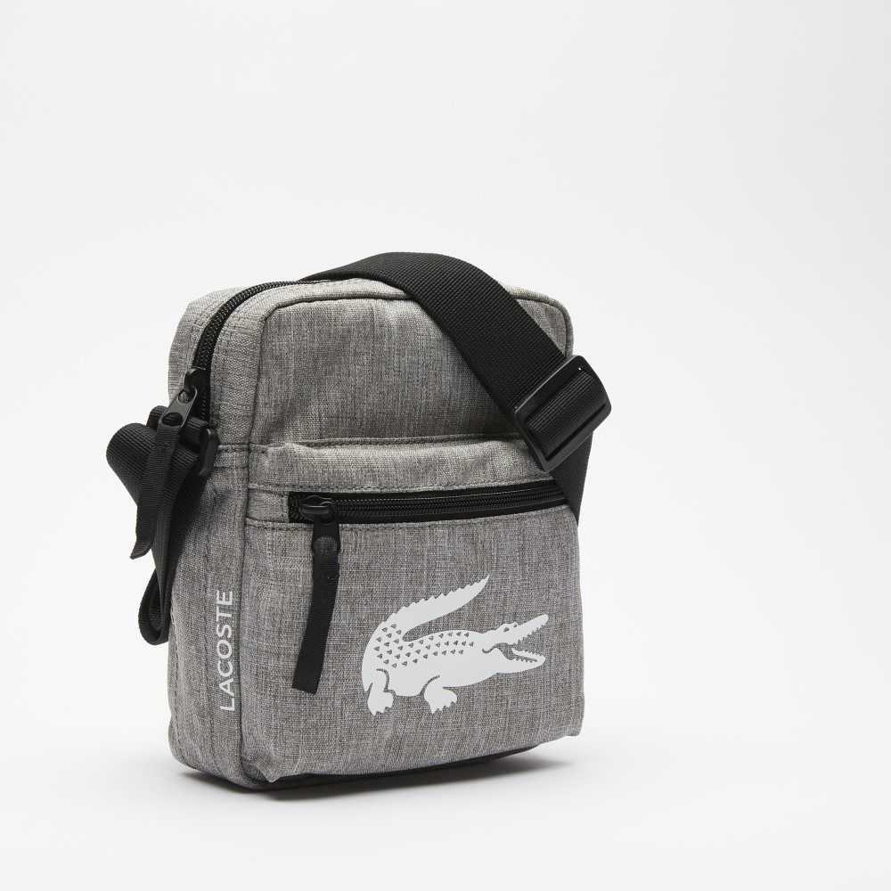 Gris Chine Lacoste Recycled Fiber Shoulder Bag | FUEGMD-630