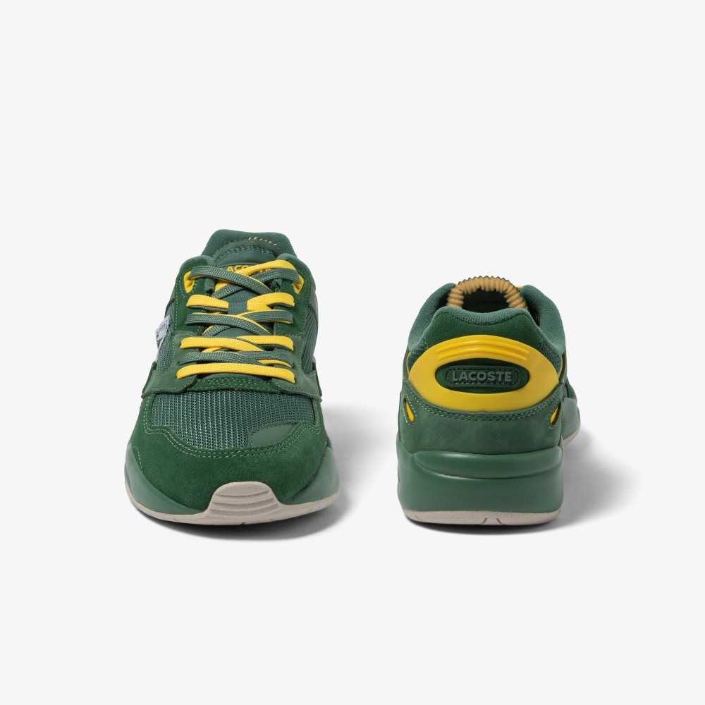 Grn/Ylw Lacoste Storm 96 Lo Leather Sneakers | DTJOIK-503