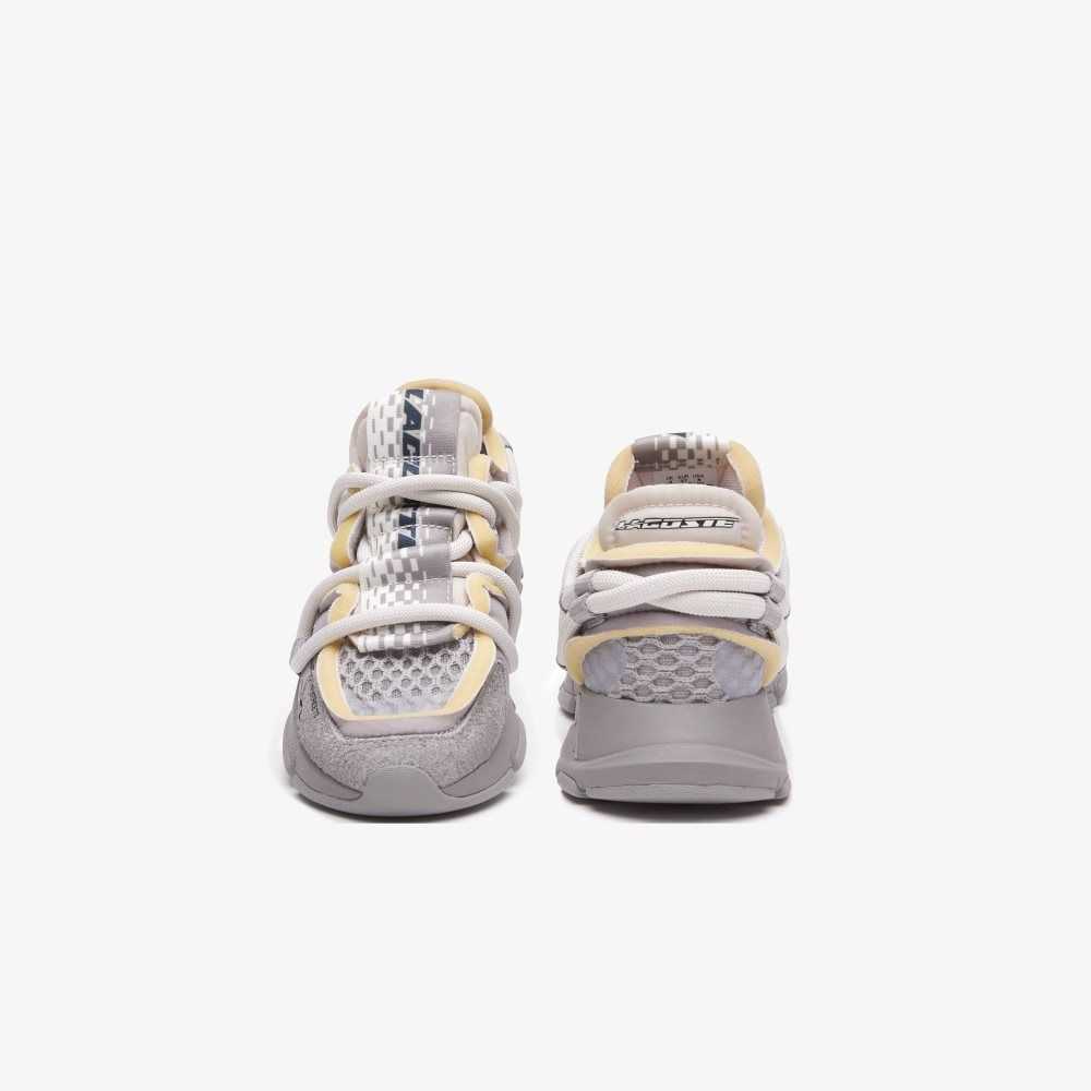 Gry/Off Wht Lacoste L003 Active Runway Sneakers | HWAKXB-782