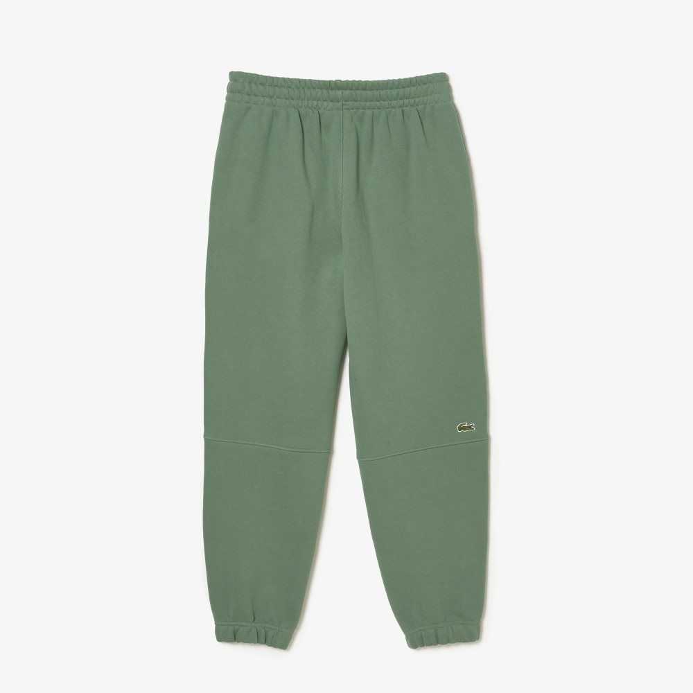 Khaki Green Lacoste Organic Cotton Fleece Trackpants | XICBKM-648