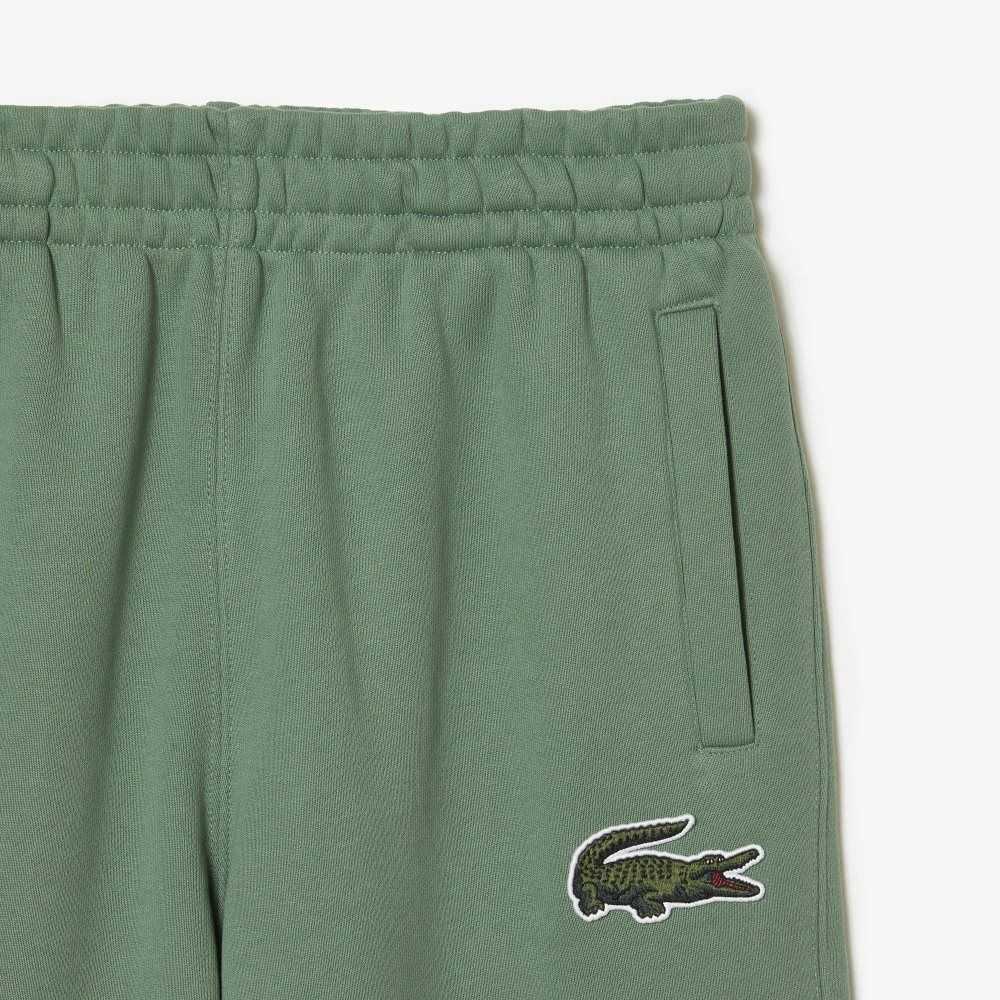 Khaki Green Lacoste Organic Cotton Fleece Trackpants | XICBKM-648