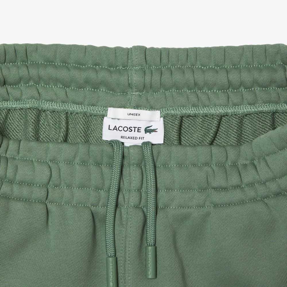 Khaki Green Lacoste Organic Cotton Fleece Trackpants | XICBKM-648