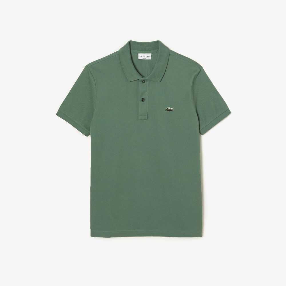 Khaki Green Lacoste Original L.12.12 Slim Fit Petit Pique Cotton Polo | JQUIHW-125